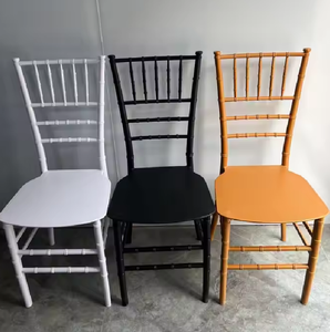 Venta al por mayor respetuoso con el medio ambiente elegante estilo Chiavari Tiffany silla de plástico cojín apilable diseño personalizado banquetes fiestas boda - Product Image 3