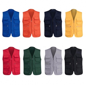 Professionnel personnalisé coton Polyester hommes été Long multi-poches Cargo gilet travail gilet Sport gilet - Product Image 3