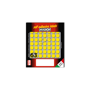 120 Impresora amarilla para diámetros de color 10 Mm por hoja Etiqueta adhesiva Etiquetas adhesivas de papel permanentes amarillas - Product Image 2