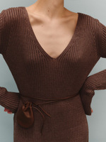 Chic Vestidos Largos automne hiver femmes robe col en v à manches longues tricoté robes de soirée Sexy Slim Fit élégant femmes robes