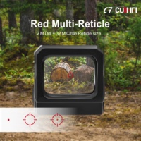 Cuinfi 1x21 Red Dot Multi-Reticle Centre 2M Dot 8daylight+2NV Shake Awake Solar Powered Reflex Red Dot Sight Hunting Accessories