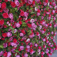 NI Neuerscheinung 5D Seiden-Kunstblumen Rote Pfingstrosen Blumenwand-Dekoration Blumen-Hintergrund für Heiratsantrag Hochzeit Valentinstag Arrangement