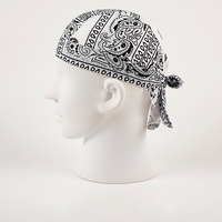 Chapeau de pirate anti-humidité à séchage rapide, foulard en soie respirant, bandana, couvre-chef pour VTT et moto
