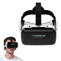 Film 3D Headset VR Nirkabel Imersif dengan Headphone BT Terintegrasi Kacamata VR 3D Cerdas 360 °   Kotak VR Tampilan Panorama untuk Bermain Game