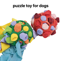 Balle de puzzle interactive classique en peluche pour chien, distributeur de friandises, jouet labyrinthe en TPR pour jeu en extérieur et en intérieur