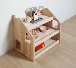 Kids Montessori Toy <b>Shelf</b> Wooden Organizer Nursery Playroom Storage - Product Image 2