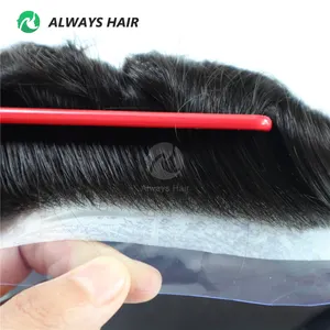 CBIO - Invisible Natural Hairline Male Hair Prosthesis Best Toupee For Man 0.05-0.06mm Thin Skin Hair Replacement