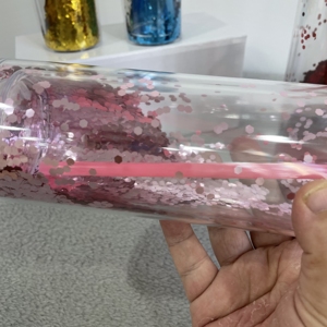 Tazas <span class=keywords><strong>de</strong></span> doble pared con lentejuelas brillantes, polvo <span class=keywords><strong>de</strong></span> bomba transparente, reutilizable, <span class=keywords><strong>de</strong></span> plástico acrílico, aislamiento con tornillo en la tapa y paja, 16oz - Product Image 5