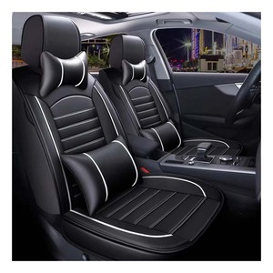 Cojín de asiento de coche de cuero universal para cuatro estaciones, antiarañazos, duradero, inodoro, conjunto completo, funda de asiento de coche, accesorios para coche - Product Image 1