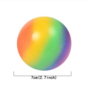 TPR קשת צבע 7cm קמח קשת מלא בצק כדור הפגת מתחים כדור רטוב כדור עבור ילד