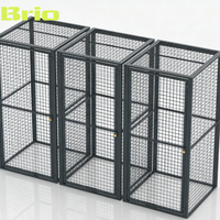 BRIO Armoire en treillis métallique en acier 1219x1829x1905mm, antivol, écologique, pour la sécurité des équipements et des objets de valeur en usine, avec clôture de sécurité