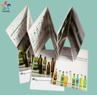 Özel 3 4 5 katlama kağıt ürün katalog reklam broşür akordeon Fold broşür menü indirim kitapçıklar baskı el ilanı