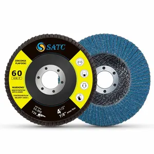 40-Piece 4.5" x 7/8" Zirconia Flap Disc 4-1/2" 60 Grit Grinder Sanding Grinding Wheel Abrasive Tools for Grinding and Sanding