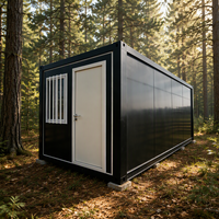 Maison conteneur pliable de 20 pieds, maison modulaire préfabriquée pliable avec fenêtre de sécurité pour chantier de construction et dortoir du personnel