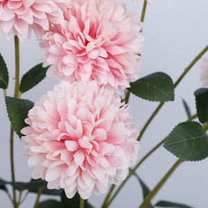 Fleurs artificielles de chrysanthème Ping Pong à 6 têtes en soie plastique, haute simulation, pour décoration de mariage et de maison - Product Image 4