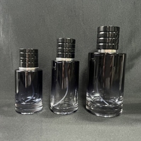 Botellas de Perfume Vacías de Lujo, de Vidrio, 30ml 50ml 100ml, Redondas, Blancas, Ámbar, Rojas, con Tapa de Rosca y Pulverizador, OEM