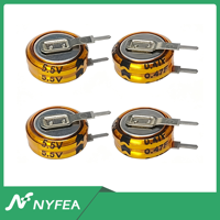 Altın Renkli Delikli 5.5V 0.47F Süper Kapasitör Akıllı Sayaçlar için Genel Amaçlı 11.5x4.5mm Elektronik Bileşenler