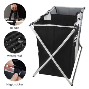 2026 Hot Selling Oxford Fabric Laundry Bag Waterproof <b>Foldable</b> 3 Compartments Laundry <b>Basket</b> Home Storage Bag - Product Image 3