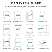 Sachets Doypack Personnalisés Réutilisables pour Jus, Aliments, Fruits, Café – Emballages à Bec Verseur avec Buse d'Aspiration – Sachets Doypack Personnalisés