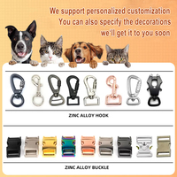 Collar de Perro Trenzado de Algodón Suave Hecho a Mano, Diseño de Nudo Plano, Cierre de Hebilla Metálica, Transpirable y Lavable, Opción de Grabado Láser