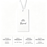 Panneau de réservation de siège de mariage personnalisé en acrylique avec ruban, décoration de carte de table pour cérémonie de mariage