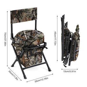 Mydays Outdoor 360 °   Chaise de chasse pliable silencieuse et camouflage avec chauffage et 3 réglages de température pour le <span class=keywords><strong>camping</strong></span> et la pêche - Product Image 4
