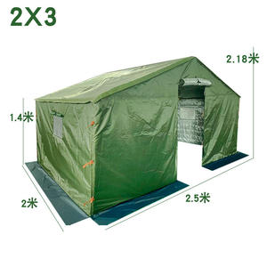 Carpa de exterior de 3.7x2.7x2.1m, de tres capas, resistente al viento e impermeable, para las cuatro estaciones, para uso en emergencias. - Product Image 3