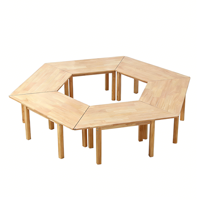 Ensemble de table en bois pour enfants, idéal pour les écoles maternelles, les salons et les salles à manger, vente en gros