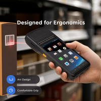 Longfly Android PDA lecteur de codes-barres 3G/4G écran tactile système POS avec imprimante de caisse enregistreuse pour une facturation et une gestion efficaces