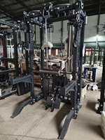 Rack de musculation multifonctionnel en acier inoxydable avec Lat Pulldown, Low Row, Smith Cable Crosser et double colonne de poids