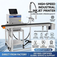 Imprimante de codage à jet d'encre industrielle haute productivité DF-C240, système d'impression à jet d'encre continu pour sacs en métal/plastique/papier, en ligne