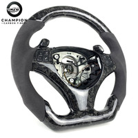 Volant en fibre de carbone forgé personnalisé pour BMW E82 E87 E88 E92 E93 M3 E90 E91 avec palettes de changement de vitesse, accessoires de voiture