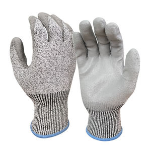 XINGYU venta al por mayor protección PU Palma sumergida HPPE Spandex Liner resistente a los cortes Nivel 5 PU recubierto de seguridad trabajo guantes resistentes a los cortes - Product Image 1