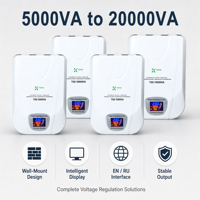Stabilisateur de tension mural compact 10 kVA, régulateur automatique numérique pour TV, certifié CE