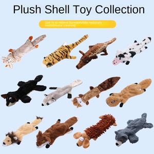 Pet malzemeleri gıcırtılı hayvan peluş çiğnemek oyuncak çevre dostu interaktif Bite dayanıklı Molar köpek oyuncak deniz ürünleri balık lezzet - Product Image 5