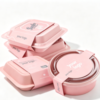 Boîtes rectangulaires en carton personnalisées, estampées à chaud, pour emballages alimentaires à emporter et étiquettes de scellage pour boîtes à manchon.