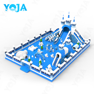 Parc gonflable intérieur de haute qualité, <span class=keywords><strong>monde</strong></span> de glace et de neige, aire de jeux, plus grand château gonflable, parc d'attractions, rebondissement en plein air - Product Image 3