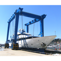 Lève-bateau marin à direction intégrale 80T 100T 200T, système de commande PLC, pour manutention de bateaux et yachts