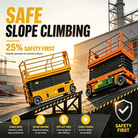 Plateforme élévatrice à ciseaux à batterie, structure en acier au manganèse, hauteur de travail de 8 m, normes de qualité internationales, personnalisation prise en charge