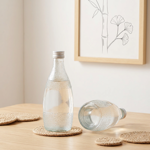 Botella de Vidrio Transparente de Alta Calidad de 375 ml, Libre de Plomo, para Bebidas, Agua, Vino, Sake, Whisky, Ron, <span class=keywords><strong>Vodka</strong></span> - Product Image 4