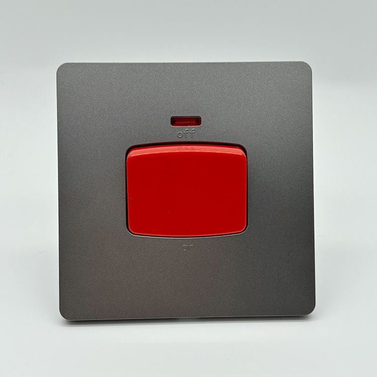 VNX High Quality UK Standard 45A Cooker Wall Switch for Kitchen and Air Conditioning Wall on off Switch with LED Indicator