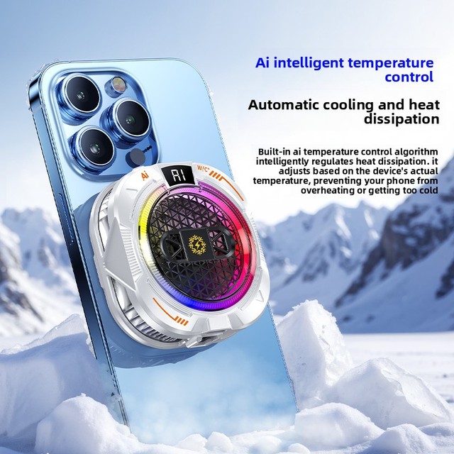 OEM Custom Ice Cold TH19 Semiconductor Phone Cooler Magnetic Clip Digital Display for Gaming