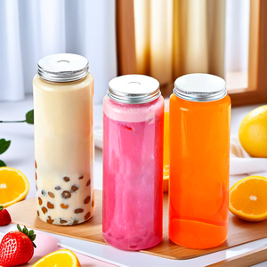 Hot bán 500ml bán buôn nhựa chai nước giải khát 16oz lon nhựa với nắp nhôm nước trái cây bao bì - Product Image 2