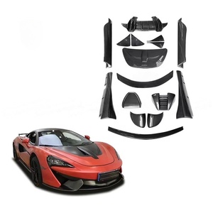 Kit completo de carrocería de fibra de carbono seca estilo No-vit-ec, alerón trasero, faldones laterales, ventilación de techo, panel de puerta, tapa de maletero para McLaren 540C <span class=keywords><strong>570S</strong></span> 570GT - Product Image 2