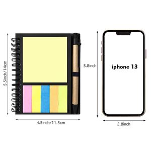 Design Wholesale Print Logo Eco Friendly Kraft Paper Cover <b>Sticky</b> <b>Notes</b> Notebook With Pen School Stationery - Product Image 5