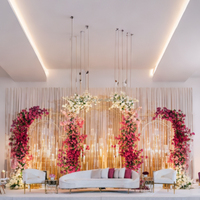 Bruidsbloemen 2026 Nieuw Design Luxe Roze Aanpasbare Achtergrond Aanpasbare Bruidsachtergrond