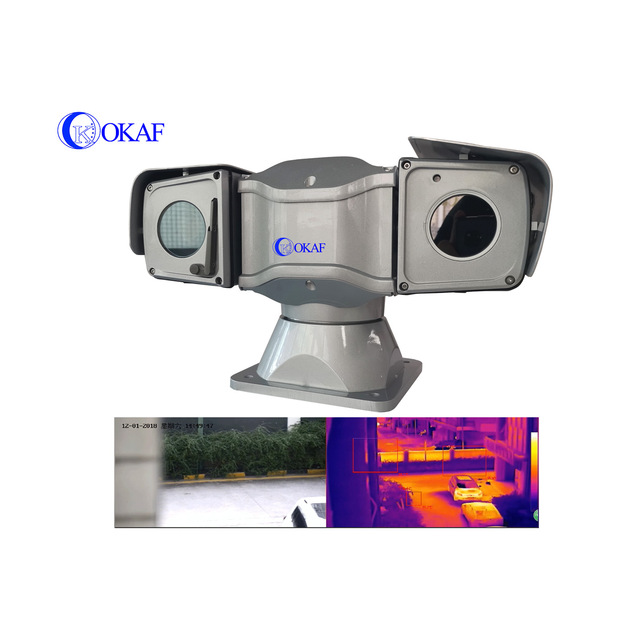 360 Degree Rotation Dual Spectrum Day and Night Thermal Imaging Long Range CCTV Security PTZ IP Camera