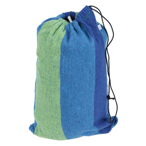 Cotton Hammock Blue Green 150kg Capacity <b>Portable</b> Outdoor Indoor Use Swing Hanging <b>Bed</b> - Product Image 3