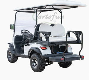 White 4 Seater Electric Golf Cart Buggy Car Steel Lithium Battery 600W Motor 24km/h 36-Hole <b>Range</b> - Product Image 2