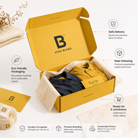 Cajas de cartón corrugado impresas a todo color personalizadas para envíos de ropa, cajas de envío de ropa con logotipo personalizado y tamaño a medida para embalaje de prendas.